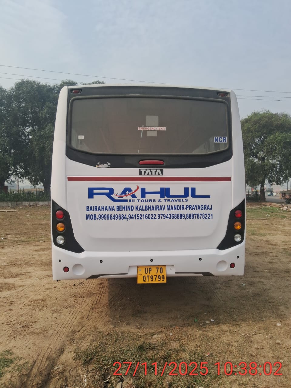 Tata Bus 45 Seater Back View
